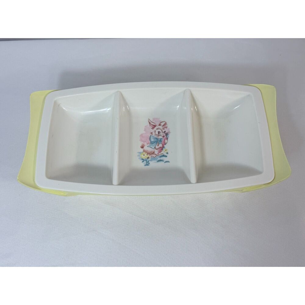 VTG GE Heat and Serve Baby Dish Tested Works Divided Feeding Nostalgic Bunny